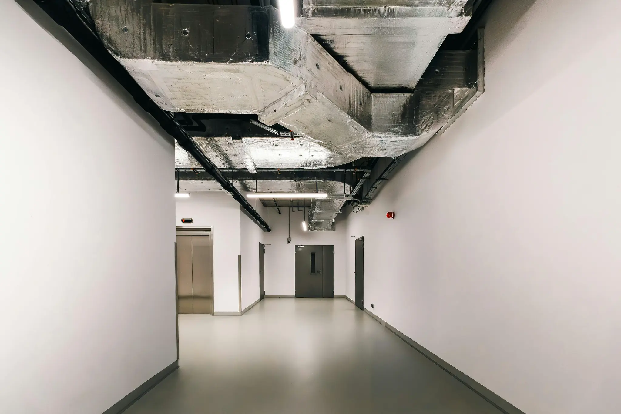 Professional HVAC workspace with modern equipment and tools